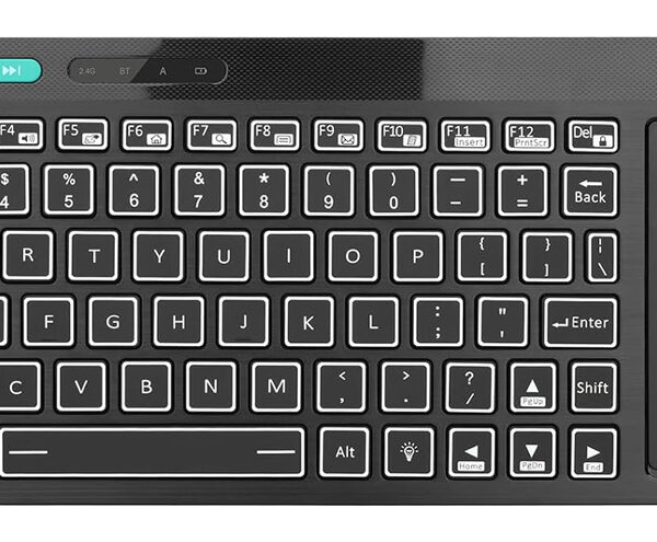 RIITEK ασύρματο πληκτρολόγιο Mini K18S με touchpad, RGB backlit, 2.4GHz & Bluetooth