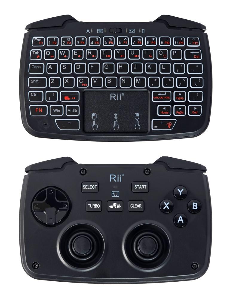 RT-RK707.jpg RIITEK ασύρματο gamepad & πληκτρολόγιο RK707, backlit, 2.4GHz, μαύρο