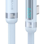 USAMS καλώδιο USB-C US-SJ653, 100W, 480Mbps, flat, 1.2m, μπλε