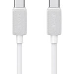 USAMS καλώδιο USB-C σε USB-C US-SJ691, 60W, 480Mbps, 1m, λευκό