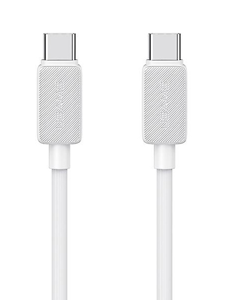 SJ691USB02.jpg USAMS καλώδιο USB-C σε USB-C US-SJ691, 60W, 480Mbps, 1m, λευκό