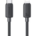 USAMS καλώδιο Lightning σε USB-C US-SJ692, 30W, 480Mbps, 1m, μαύρο