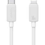 USAMS καλώδιο Lightning σε USB-C US-SJ692, 30W, 480Mbps, 1m, λευκό