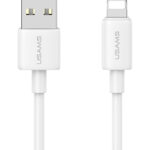 USAMS καλώδιο Lightning σε USB US-SJ709, 2.4A, 480Mbps, 1m, λευκό