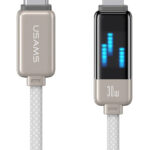 USAMS καλώδιο Lightning σε USB-C SJ743, 30W, 480Mbps, 1.2m, λευκό