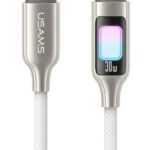 USAMS καλώδιο Lightning σε USB-C SJ749, 30W, 480Mbps, 1.2m, λευκό