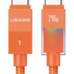 USAMS καλώδιο USB-C SJ775, 240W, 480Mbps, 1.2m, πορτοκαλί