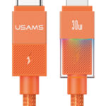 USAMS καλώδιο Lightning σε USB-C SJ776, 30W, 480Mbps, 1.2m, πορτοκαλί
