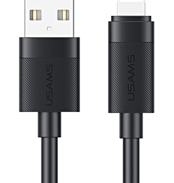 USAMS καλώδιο Lightning σε USB SJ778, 2.4A, 480Mbps, 1m, μαύρο