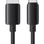 USAMS καλώδιο USB-C σε USB SJ786, σιλικόνης, 3A, 480Mbps, 1m, μαύρο
