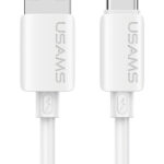 USAMS καλώδιο USB-C σε USB SJ786, σιλικόνης, 3A, 480Mbps, 1m, λευκό