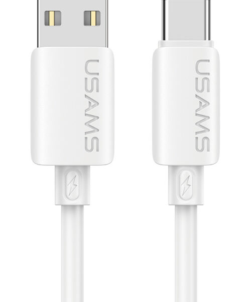 USAMS καλώδιο USB-C σε USB SJ786, σιλικόνης, 3A, 480Mbps, 1m, λευκό