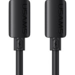 USAMS καλώδιο USB-C SJ787, σιλικόνης, 60W, 480Mbps, 1m, μαύρο