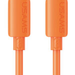 USAMS καλώδιο USB-C SJ787, σιλικόνης, 60W, 480Mbps, 1m, πορτοκαλί
