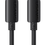 USAMS καλώδιο Lightning σε USB-C SJ788, σιλικόνης, 30W, 480Mbps, 1m, μαύρο