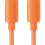 USAMS καλώδιο Lightning σε USB-C SJ788, σιλικόνης, 30W, 480Mbps, 1m, πορτοκαλί