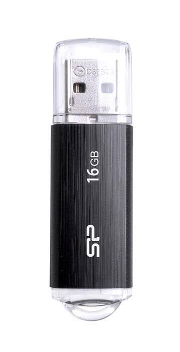 SP016GBUF2U02V1K.jpg SILICON POWER USB Flash Drive Ultima U02, 16GB, USB 2.0, μαύρο