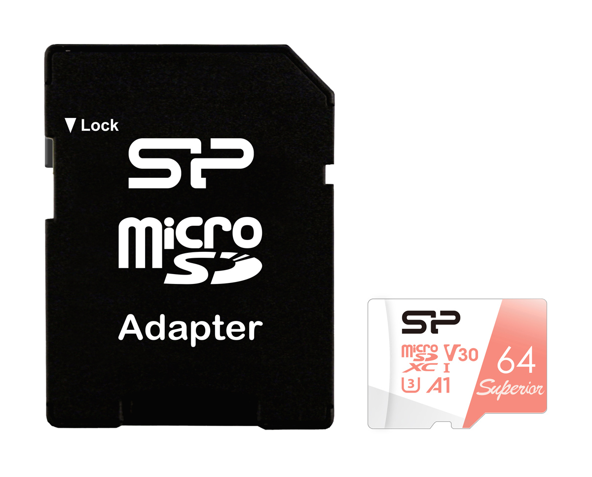 SP064GBSTXDV3V20SP.jpg SILICON POWER κάρτα μνήμης microSDXC Superior, 64GB, C10 UHS-I U3 A1 V30