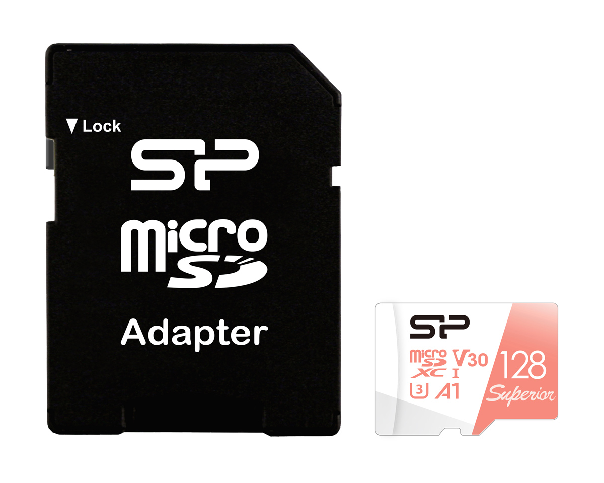 SP128GBSTXDV3V20SP.jpg SILICON POWER κάρτα μνήμης microSDXC Superior, 128GB, C10 UHS-I U3 A1 V30