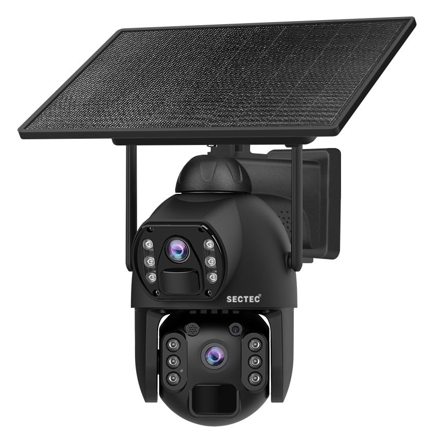 ST-536-6MAOV-4G-EU.jpg SECTEC smart ηλιακή κάμερα ST-536-6MAOV-4G-EU, dual lens, 3MP, 4G, SD, PTZ, IP66