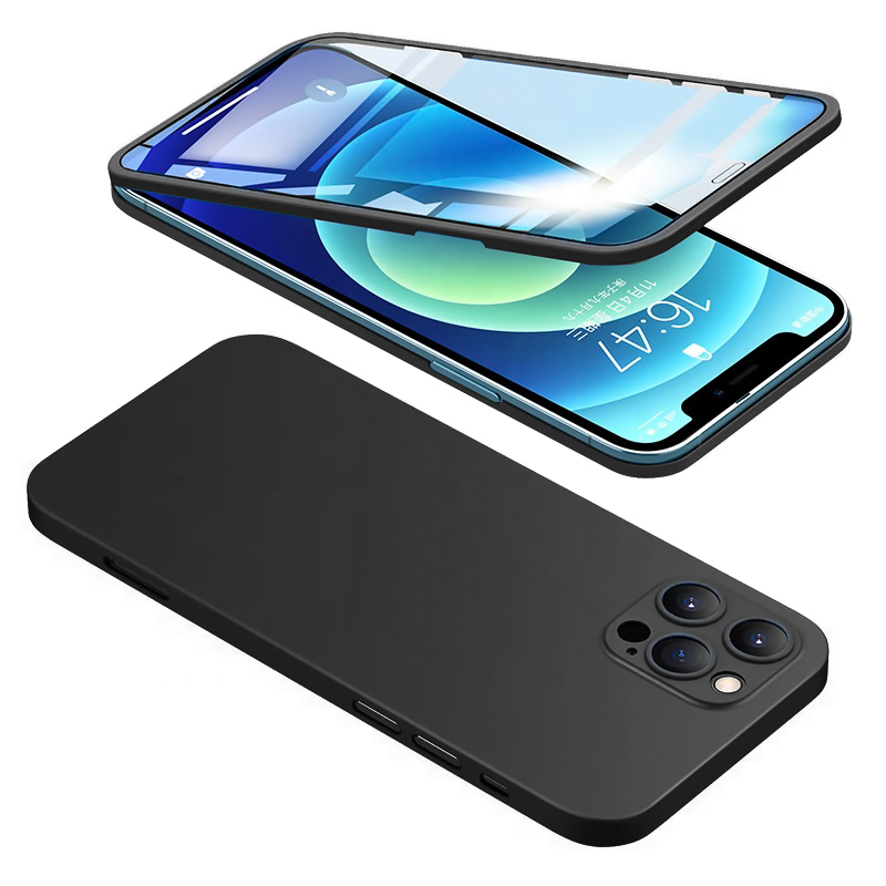 TGB-0002.jpg POWERTECH θήκη & tempered glass 2.5D TGC-0002 για iPhone 12 Pro, μαύρη