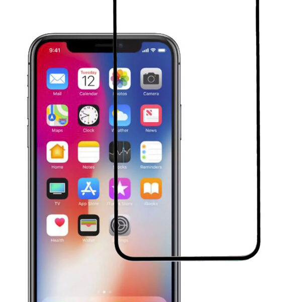 POWERTECH Tempered Glass 5D, Full Glue, για iPhone XR, μαύρο