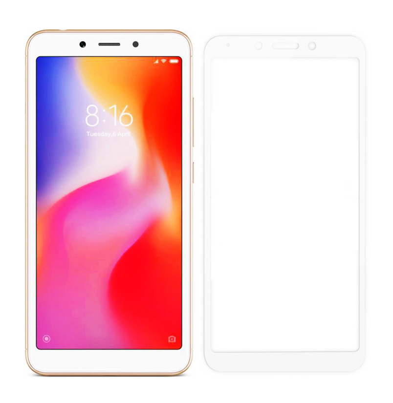 TGC-0272.jpg POWERTECH Tempered Glass 5D Full Glue για Xiaomi Redmi 6/6A, White