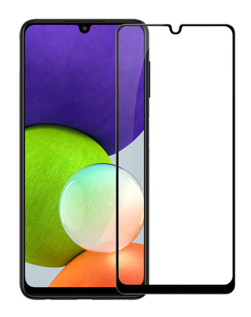 TGC-0526.jpg POWERTECH tempered glass 9H 5D TGC-0526 για Samsung Galaxy A22, μαύρο