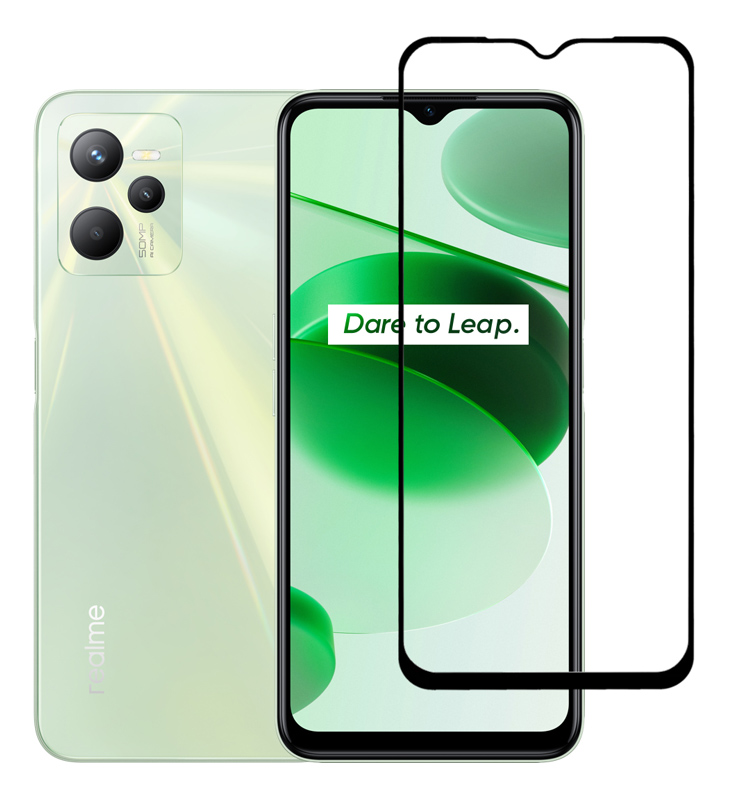 TGC-0579.jpg POWERTECH tempered glass 5D TGC-0579, Realme C35, full glue, μαύρο