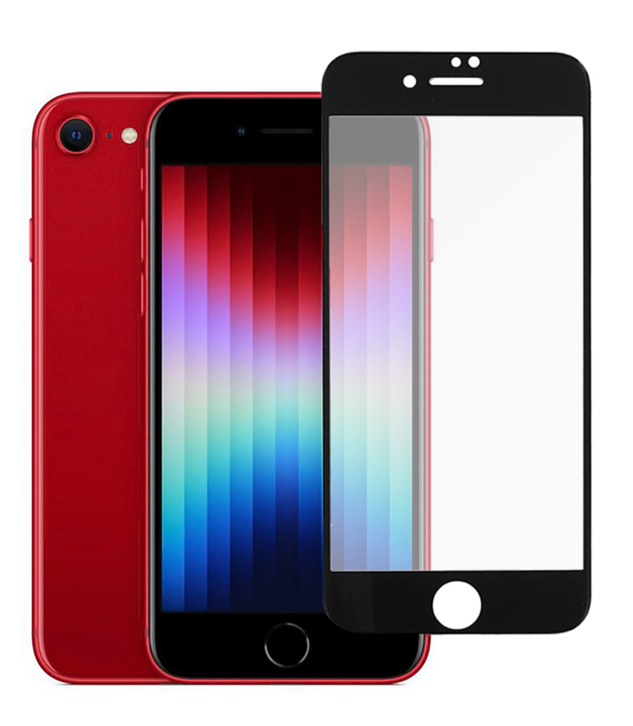 TGC-0584.jpg POWERTECH tempered glass 5D TGC-0584, full glue, iPhone SE 2022, μαύρο