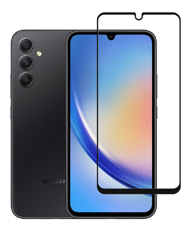 TGC-0638.jpg POWERTECH tempered glass 5D TGC-0638, Samsung A34 5G, full glue, μαύρο