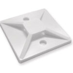 POWERTECH αυτοκόλλητη βάση δεματικών TIES-004, 30x30mm, 50τμχ, λευκό