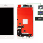 TIANMA High Copy LCD iPhone 8 Plus, Camera-Sensor ring, ear mesh, White