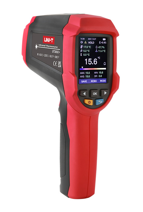 UT305C-PLUS.jpg UNI-T θερμόμετρο υπερύθρων UT305C+ με αισθητήρα K, -50 °C έως 2200 °C