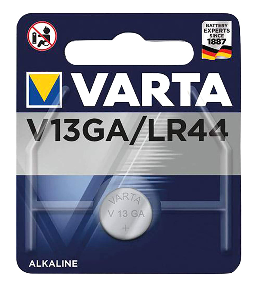 V13GA-LR44.jpg VARTA αλκαλική μπαταρία LR44, 1.5V, 1τμχ