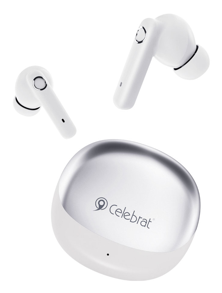 W71-WH.jpg CELEBRAT earphones με θήκη φόρτισης W71, True Wireless, 10mm, 30/200mAh, λευκά