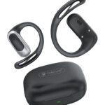 CELEBRAT earphones με θήκη φόρτισης W77, OWS, 12mm, 40/400mAh, μαύρα