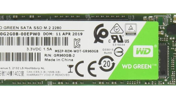 WD M.2 SATA III SSD Green WDS480G2G0B, 480GB, 545MBps, Factory Recertified
