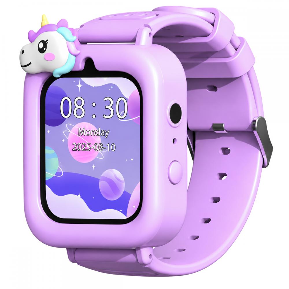 WOWKIDS παιδικό smartwatch K90, 1.83" IPS, με κάμερα, μωβ