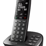 PHILIPS ασύρματο τηλέφωνο XL4951DS/34 ελληνικό μενού, τηλεφωνητής, μαύρο