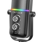 CMTECK επιτραπέζιο μικρόφωνο XM600, omnidirectional/καρδιοειδές, USB, RGB LED, μαύρο