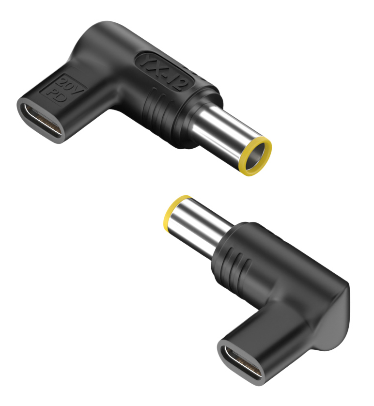 YX-12.jpg POWERTECH αντάπτορας τροφοδοσίας laptop YX-12, USB-C σε Lenovo/IBM 7.9x5.5mm, μαύρος
