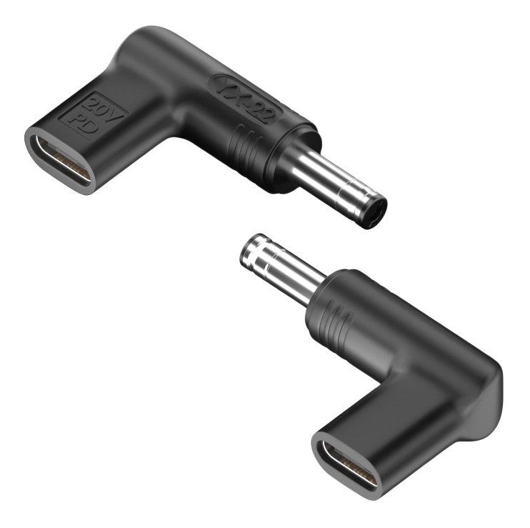 POWERTECH αντάπτορας τροφοδοσίας laptop YX-22, USB-C σε Lenovo 4x1.7mm, μαύρος