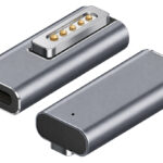 POWERTECH αντάπτορας τροφοδοσίας laptop YX-MS2-ANG, USB-C σε Magsafe 2, γωνιακός, ασημί