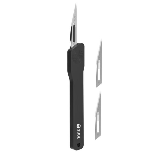 Σετ Λεπίδων Ακριβείας 2UUL BL11 BB Shark Black Knight με Λαβή Αλουμινίου & 3 Ανταλλακτικές Λεπίδες Μαύρο