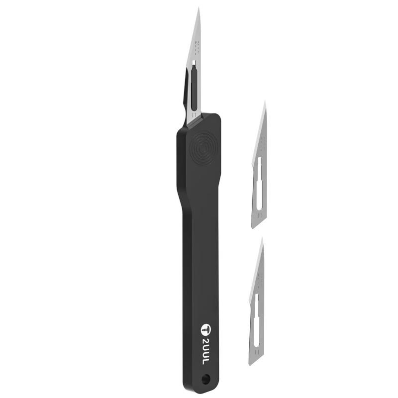cafa3619fda44267af1fafe135bac015_original.jpg Σετ Λεπίδων Ακριβείας 2UUL BL11 BB Shark Black Knight με Λαβή Αλουμινίου & 3 Ανταλλακτικές Λεπίδες Μαύρο