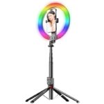Φωτιστικό Selfie LED Ring Lamp Blavec Aura P-50 με Τρίποδο & Τηλεχειριστήριο για Κινητά Μαύρο