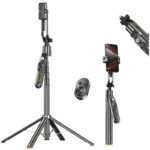 Ασύρματο Selfie Stick & Τρίποδο Blavec Q-01 με AI Face Tracking & Τηλεχειριστήριο για Smartphones Πλάτους 65mm έως 95mm Μαύρο