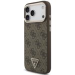 Θήκη PU Guess MagSafe Apple iPhone 18 Pro Max/ 17 Pro Max Leather Diamond Triangle 4G Καφέ