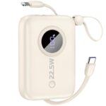 Φορτιστής Ανάγκης Dudao K14 22.5W 10000mAh PD με 2 Ενσωματωμένα Καλώδια Μπεζ
